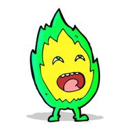 Cartoon Flame Character N7