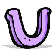 cartoon letter u N10