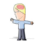cartoon man with brain N4
