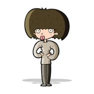 cartoon surprised woman N101