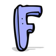 Cartoon Letter F N10