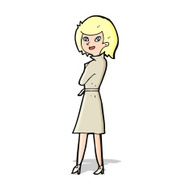 cartoon woman in trench coat N12