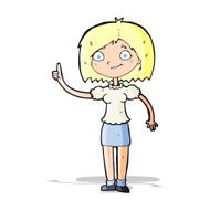 cartoon woman with idea N122