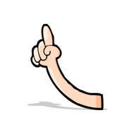 cartoon pointing arm N10