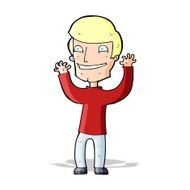 cartoon excited man N56