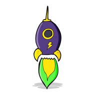 Cartoon Spaceship N26
