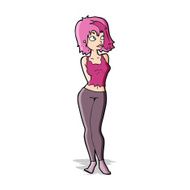 cartoon attractive girl N7