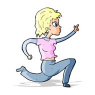 cartoon woman running and pointing N5