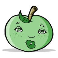 cartoon apple with face N7