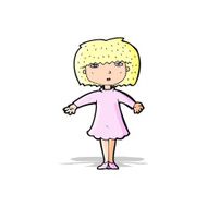 cartoon surprised woman N102