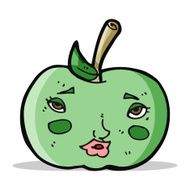 cartoon apple with face N8