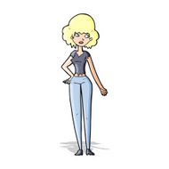 cartoon pretty woman N118