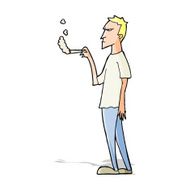 cartoon annoyed smoker N4