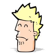 cartoon man feeling sick N4