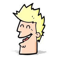 cartoon happy man N229