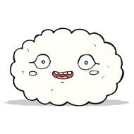 happy cartoon cloud N16