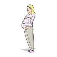 cartoon pregnant woman N13