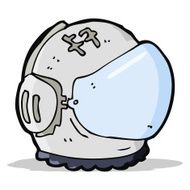 cartoon astronaut helmet N17