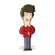 cartoon man sticking out tongue N14