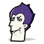 cartoon vampire face N13