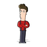 cartoon unimpressed man N5