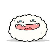 happy cartoon cloud N17