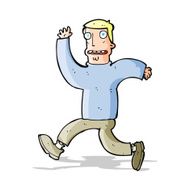 cartoon terrified man N134