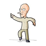 cartoon angry old man N73