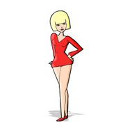 cartoon pretty woman N122