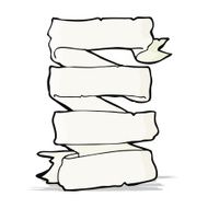 cartoon heraldic scroll banner N5