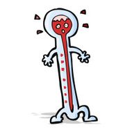 cartoon hot thermometer N6