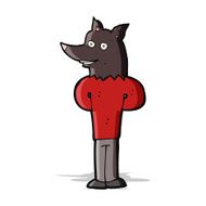 cartoon wolf man N20
