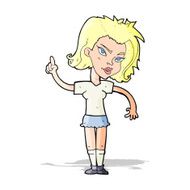 cartoon woman with idea N123