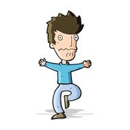 cartoon frightened man N56