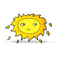 cartoon sad sun N4