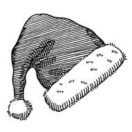 Santa Hat Christmas Drawing
