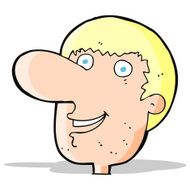 cartoon happy male face N8