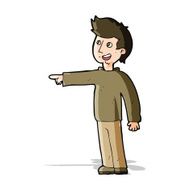 cartoon happy man pointing and laughing N4