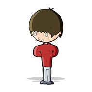 cartoon nervous boy N6