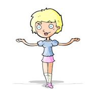 cartoon woman spreading arms N4