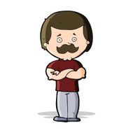 cartoon manly mustache man N4