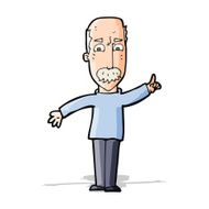 cartoon man issuing stern warning N5