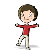cartoon excited boy N69