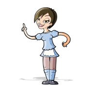 cartoon waitress taking order N8