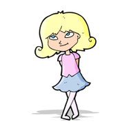 cartoon clever girl N4