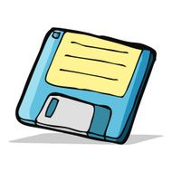 cartoon old computer disk N6