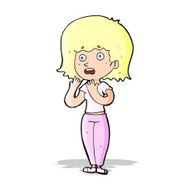 cartoon shocked woman N45