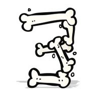cartoon halloween bone number N40