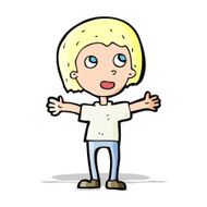 cartoon happy person N14