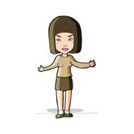 cartoon annoyed woman N85